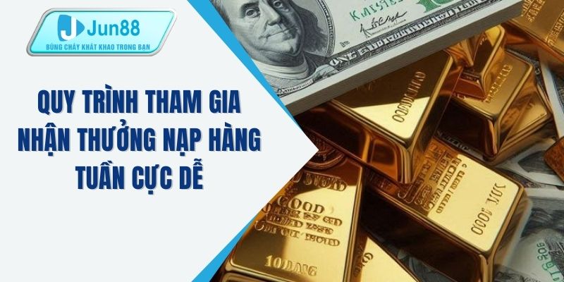 Quy trình tham gia nhận thưởng nạp hàng tuần cực dễ